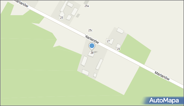 Marianów, Marianów, 28, mapa Marianów