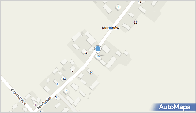 Marianów, Marianów, 10, mapa Marianów