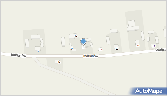 Marianów, Marianów, 10, mapa Marianów