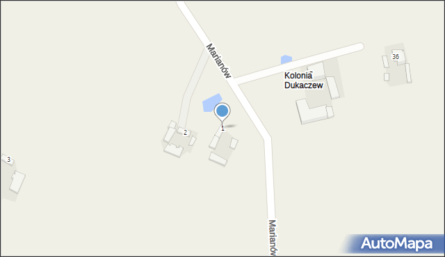 Marianów, Marianów, 1, mapa Marianów