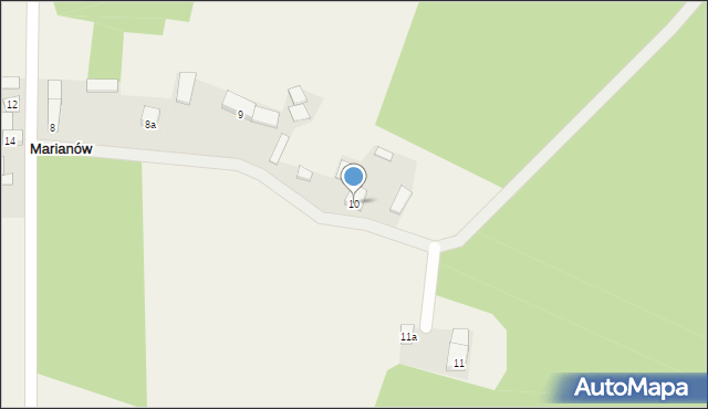 Marianów, Marianów, 10, mapa Marianów