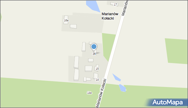 Marianów Kołacki, Marianów Kołacki, 16, mapa Marianów Kołacki