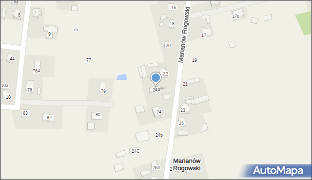 Marianów Rogowski, Marianów Rogowski, 24A, mapa Marianów Rogowski