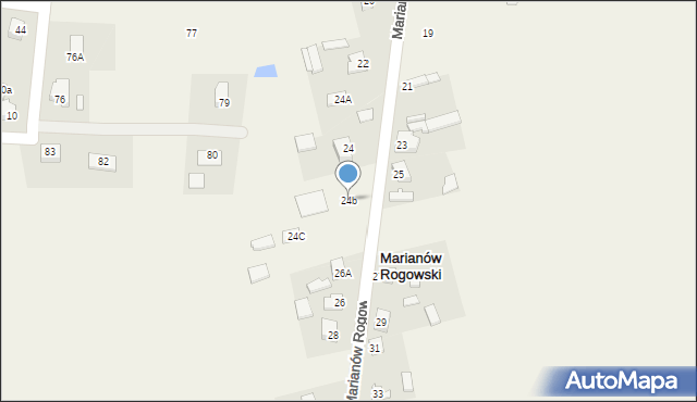 Marianów Rogowski, Marianów Rogowski, 24b, mapa Marianów Rogowski