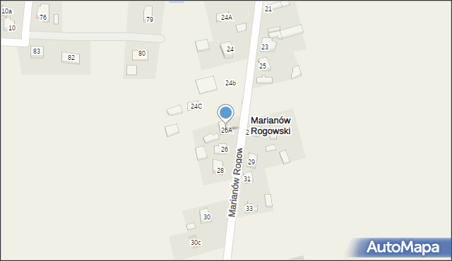 Marianów Rogowski, Marianów Rogowski, 26A, mapa Marianów Rogowski