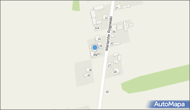 Marianów Rogowski, Marianów Rogowski, 36a, mapa Marianów Rogowski
