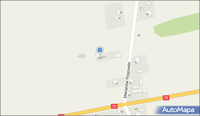 Marianów Rogowski, Marianów Rogowski, 40a, mapa Marianów Rogowski