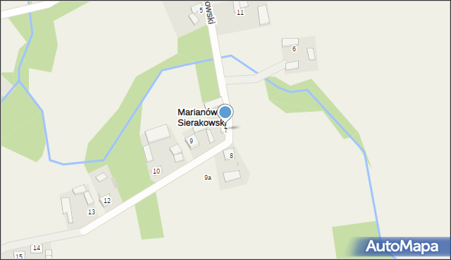 Marianów Sierakowski, Marianów Sierakowski, 7, mapa Marianów Sierakowski