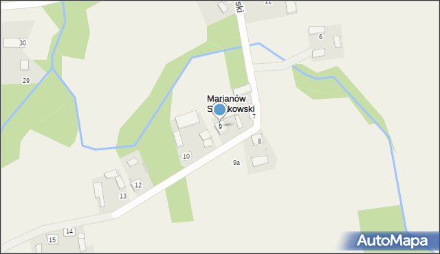 Marianów Sierakowski, Marianów Sierakowski, 9, mapa Marianów Sierakowski