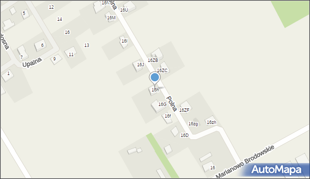 Marianowo Brodowskie, Marianowo Brodowskie, 16h, mapa Marianowo Brodowskie
