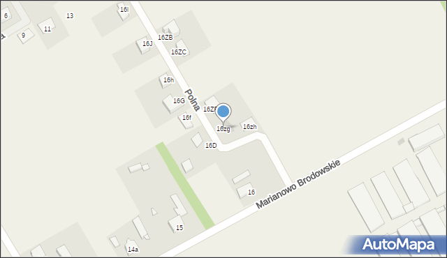Marianowo Brodowskie, Marianowo Brodowskie, 16zg, mapa Marianowo Brodowskie