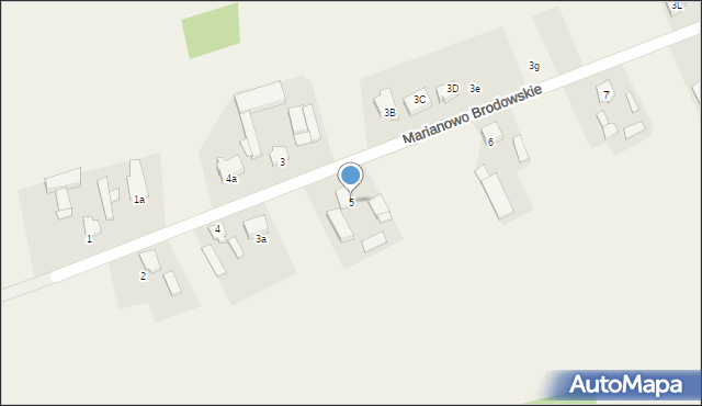 Marianowo Brodowskie, Marianowo Brodowskie, 5, mapa Marianowo Brodowskie