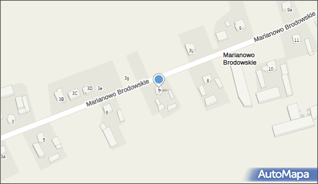 Marianowo Brodowskie, Marianowo Brodowskie, 7, mapa Marianowo Brodowskie