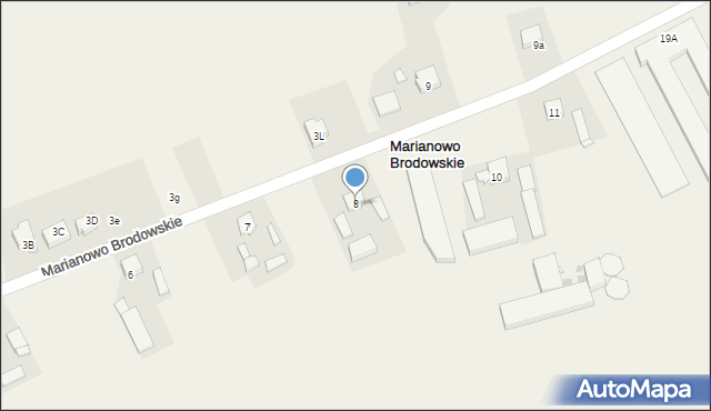 Marianowo Brodowskie, Marianowo Brodowskie, 8, mapa Marianowo Brodowskie