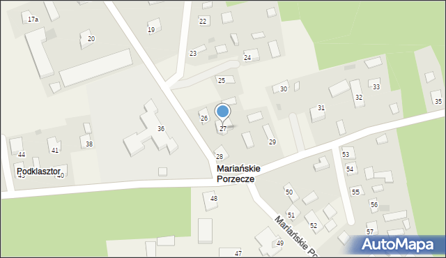 Mariańskie Porzecze, Mariańskie Porzecze, 27, mapa Mariańskie Porzecze