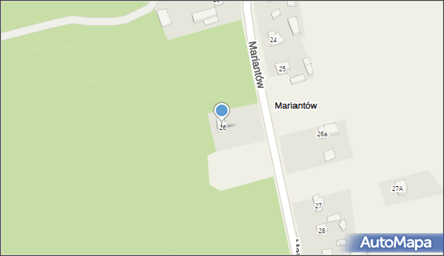 Mariantów, Mariantów, 26, mapa Mariantów