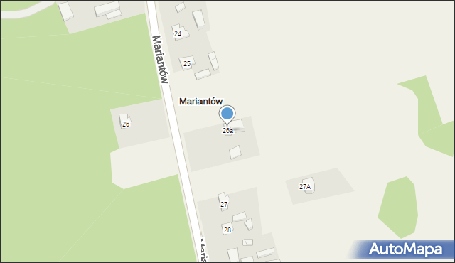 Mariantów, Mariantów, 26a, mapa Mariantów