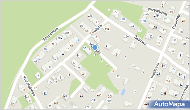 Marki, Magnolii, 4, mapa Marki