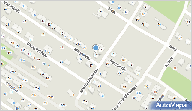 Marki, Makuszyńskiego Kornela, 13, mapa Marki