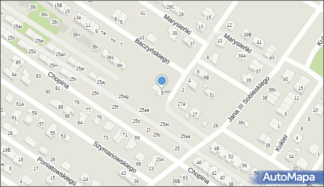Marki, Makuszyńskiego Kornela, 3, mapa Marki