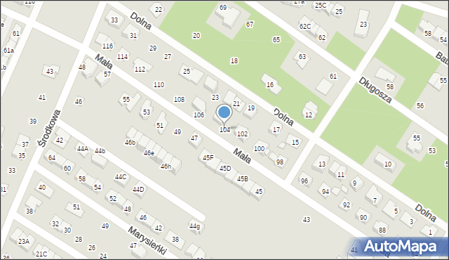 Marki, Mała, 104, mapa Marki