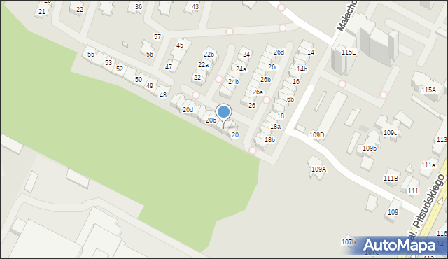 Marki, Małachowskiego Maksymiliana, 20a, mapa Marki