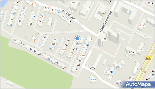 Marki, Małachowskiego Maksymiliana, 26c, mapa Marki