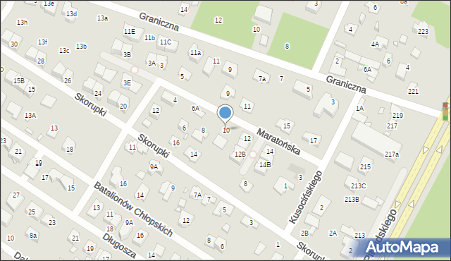 Marki, Maratońska, 10, mapa Marki