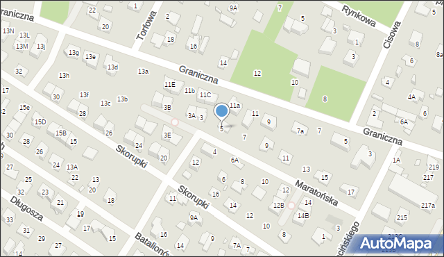 Marki, Maratońska, 5, mapa Marki