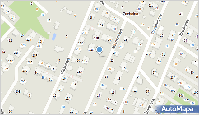 Marki, Marmurowa, 25a, mapa Marki