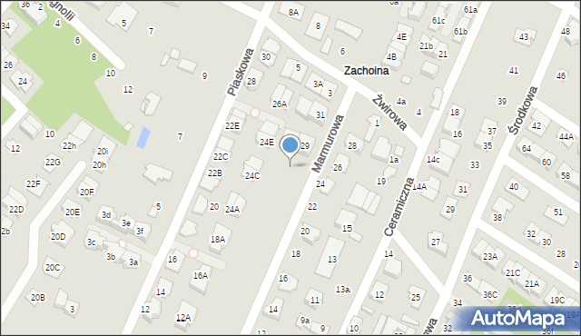 Marki, Marmurowa, 27a, mapa Marki