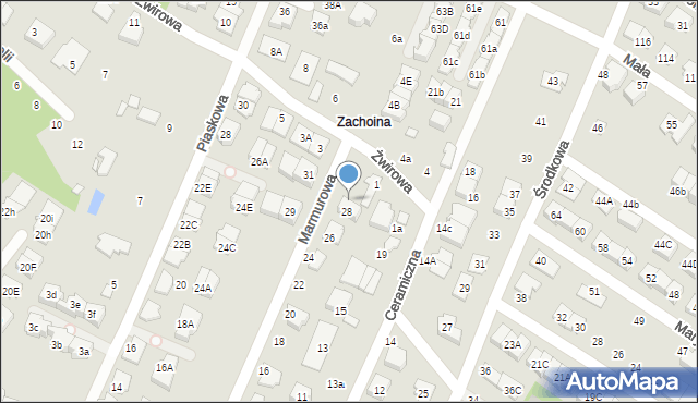 Marki, Marmurowa, 30, mapa Marki