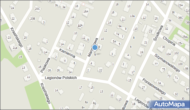 Marki, Marmurowa, 6, mapa Marki