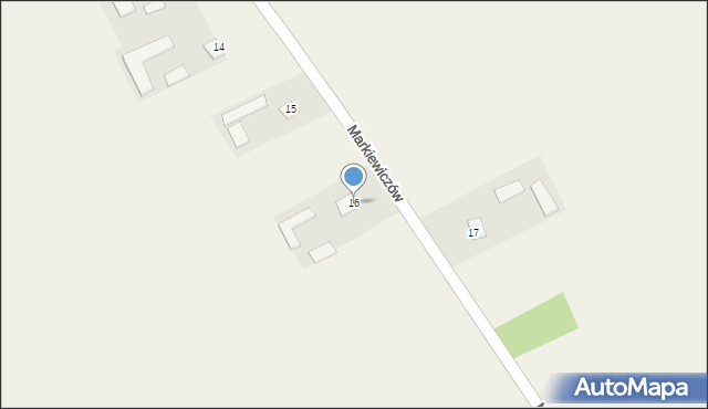 Markiewiczów, Markiewiczów, 16, mapa Markiewiczów
