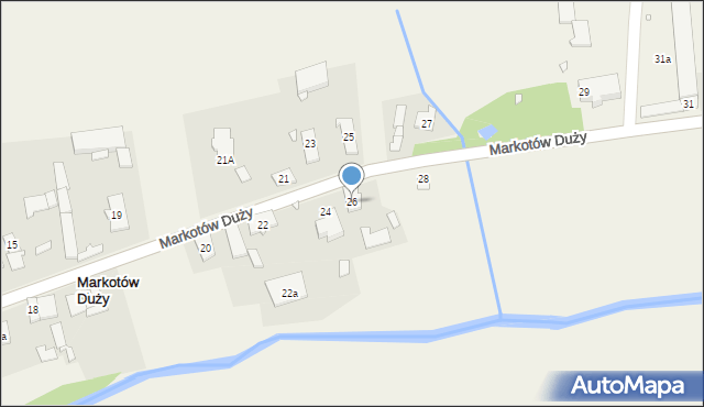 Markotów Duży, Markotów Duży, 26, mapa Markotów Duży