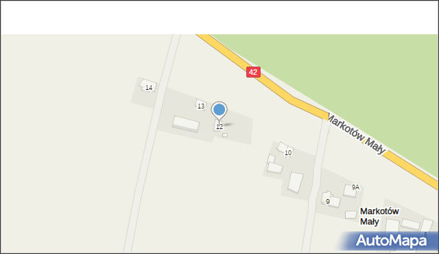 Markotów Mały, Markotów Mały, 12, mapa Markotów Mały
