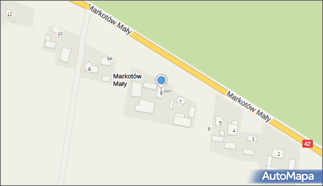 Markotów Mały, Markotów Mały, 8, mapa Markotów Mały