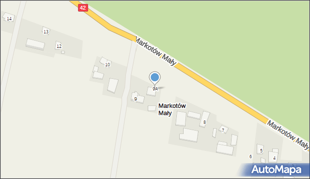 Markotów Mały, Markotów Mały, 9A, mapa Markotów Mały