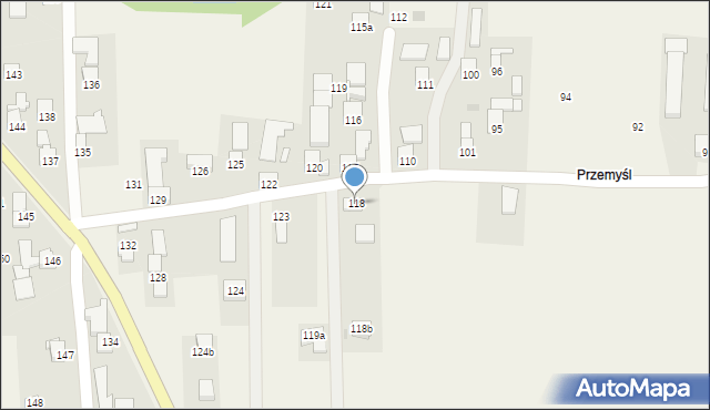 Markowa, Markowa, 118, mapa Markowa