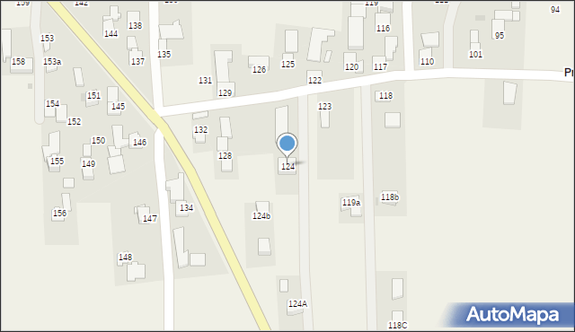 Markowa, Markowa, 124, mapa Markowa