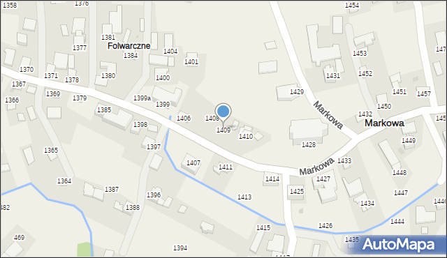 Markowa, Markowa, 1409, mapa Markowa
