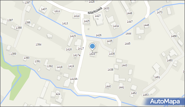 Markowa, Markowa, 1424, mapa Markowa
