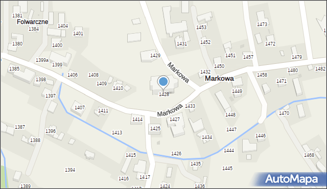 Markowa, Markowa, 1428, mapa Markowa