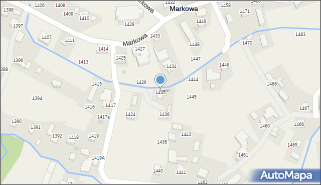 Markowa, Markowa, 1435, mapa Markowa