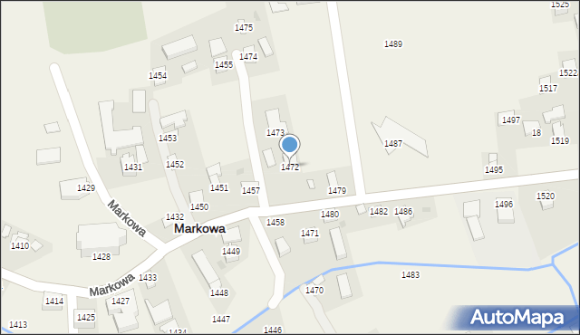 Markowa, Markowa, 1472, mapa Markowa