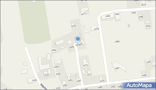 Markowa, Markowa, 1474, mapa Markowa