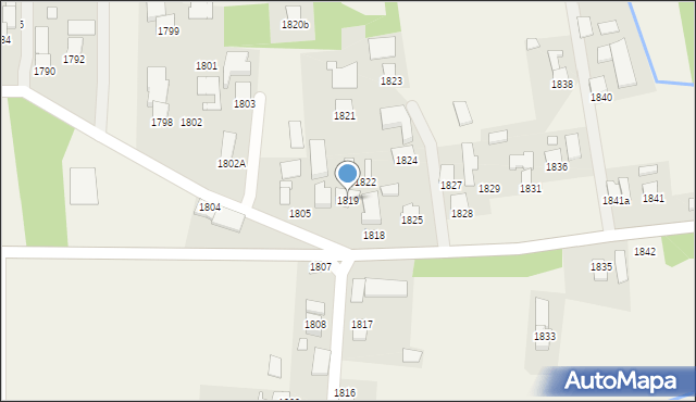 Markowa, Markowa, 1819, mapa Markowa