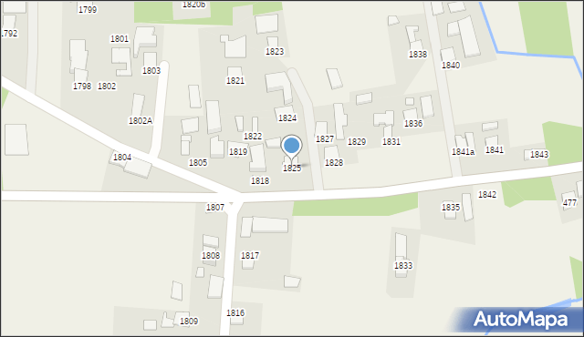 Markowa, Markowa, 1825, mapa Markowa