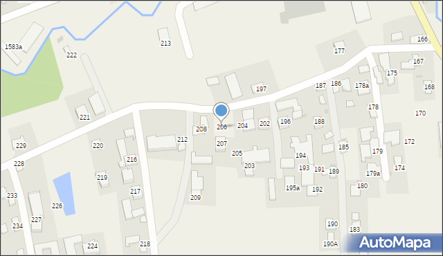 Markowa, Markowa, 206, mapa Markowa