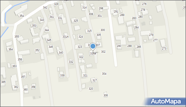 Markowa, Markowa, 316a, mapa Markowa